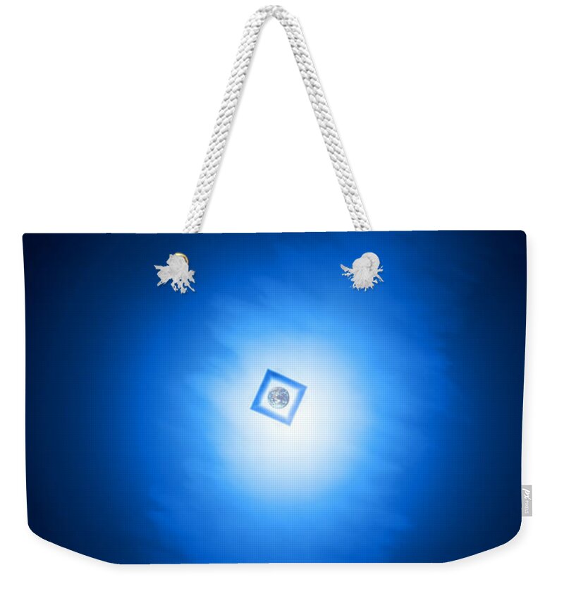 Contemporary Weekender Tote Bag featuring the mixed media Contemporary Space Design by Kellice Swaggerty