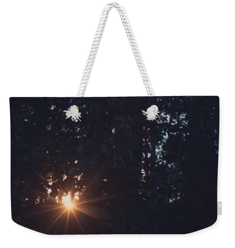 Glint Weekender Tote Bag featuring the photograph Spark by Aleck Cartwright