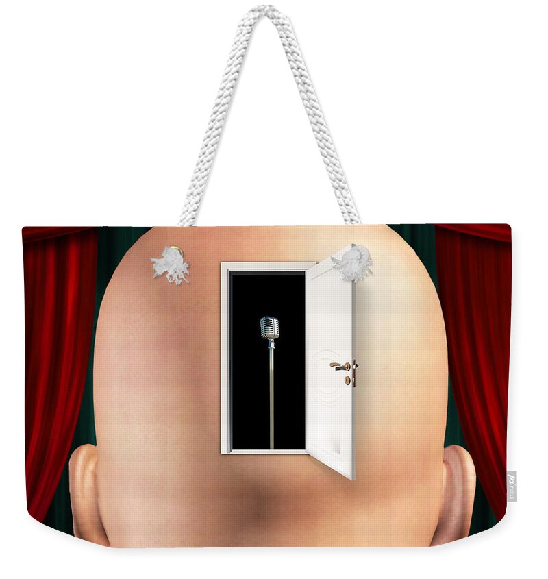Intelligence Weekender Tote Bag featuring the digital art Speak by Bruce Rolff