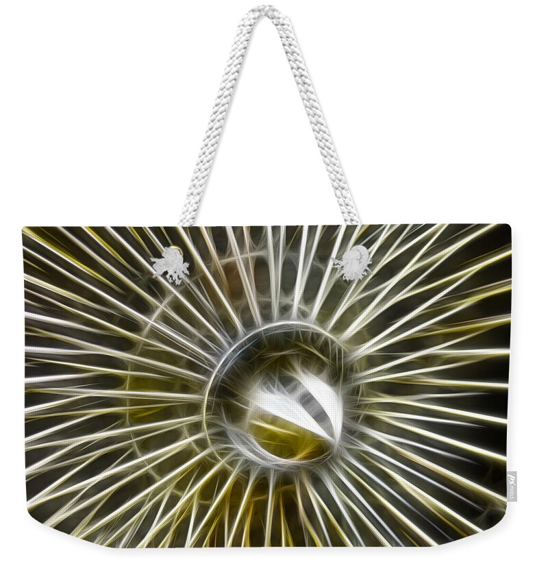 Spokes Weekender Tote Bag featuring the photograph Spectacular Spokes by Joann Copeland-Paul