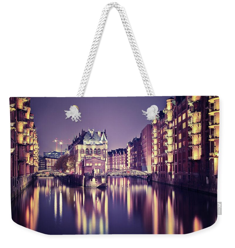 Tranquility Weekender Tote Bag featuring the photograph Speicher Stadt Hamburg by @by Feldman 1