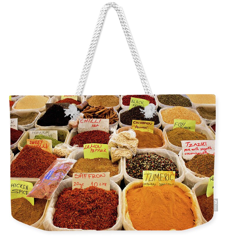 Spice Weekender Tote Bag featuring the photograph Spices by Michelle Mcmahon