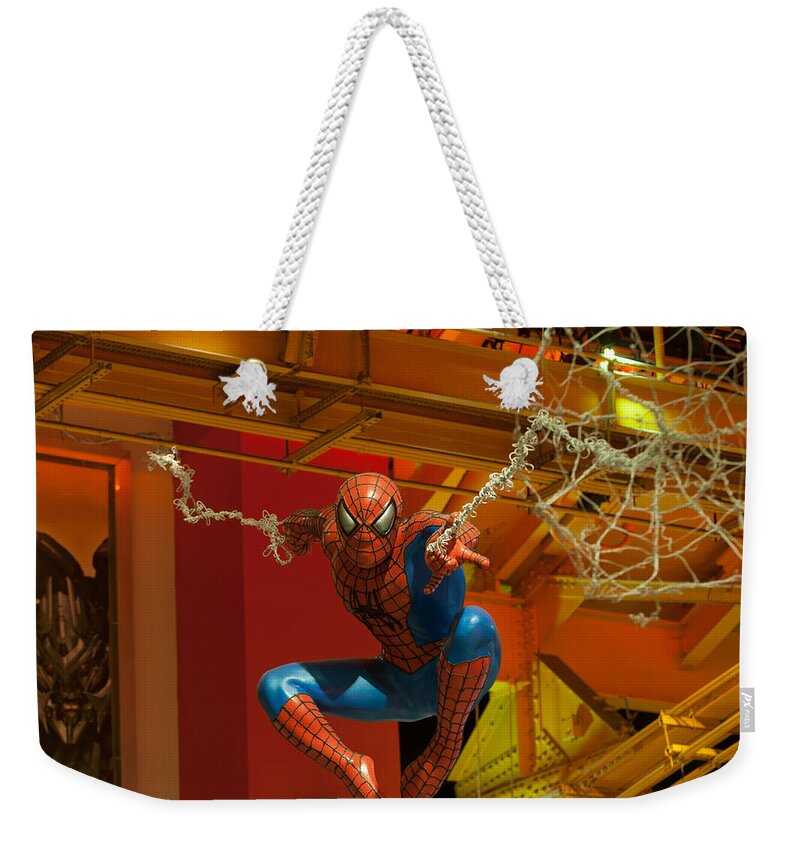 Christmas In Nyc Weekender Tote Bag featuring the photograph Spider Man by Paul Mangold