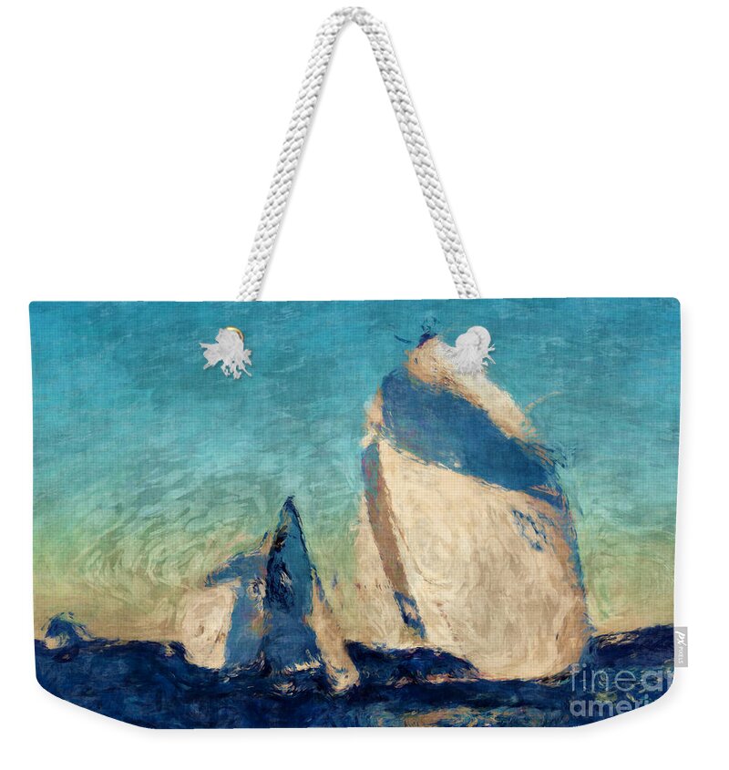 Sailing Day Regatta Weekender Tote Bag featuring the photograph Spinners by Julie Lueders 