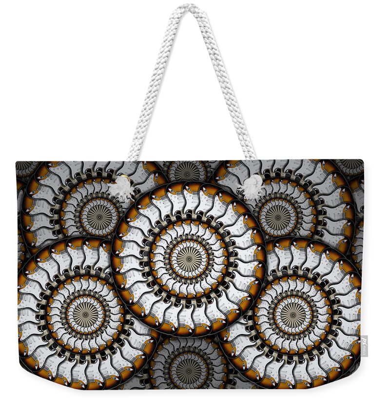 Abstract Weekender Tote Bag featuring the photograph Spinning Guitars 4 by Mike McGlothlen