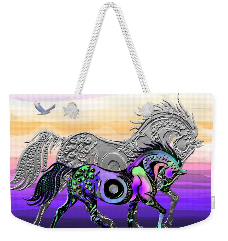 Horse Weekender Tote Bag featuring the digital art Spirit Horse by Michele Avanti