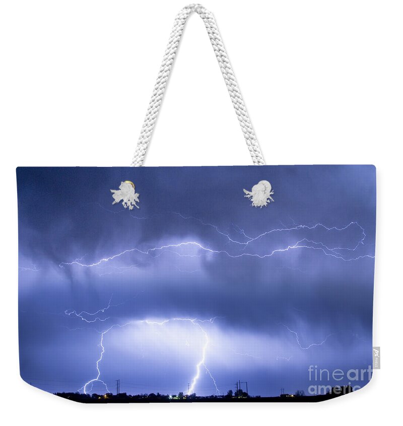Lightning Weekender Tote Bag featuring the photograph Spirit In The Sky by James BO Insogna