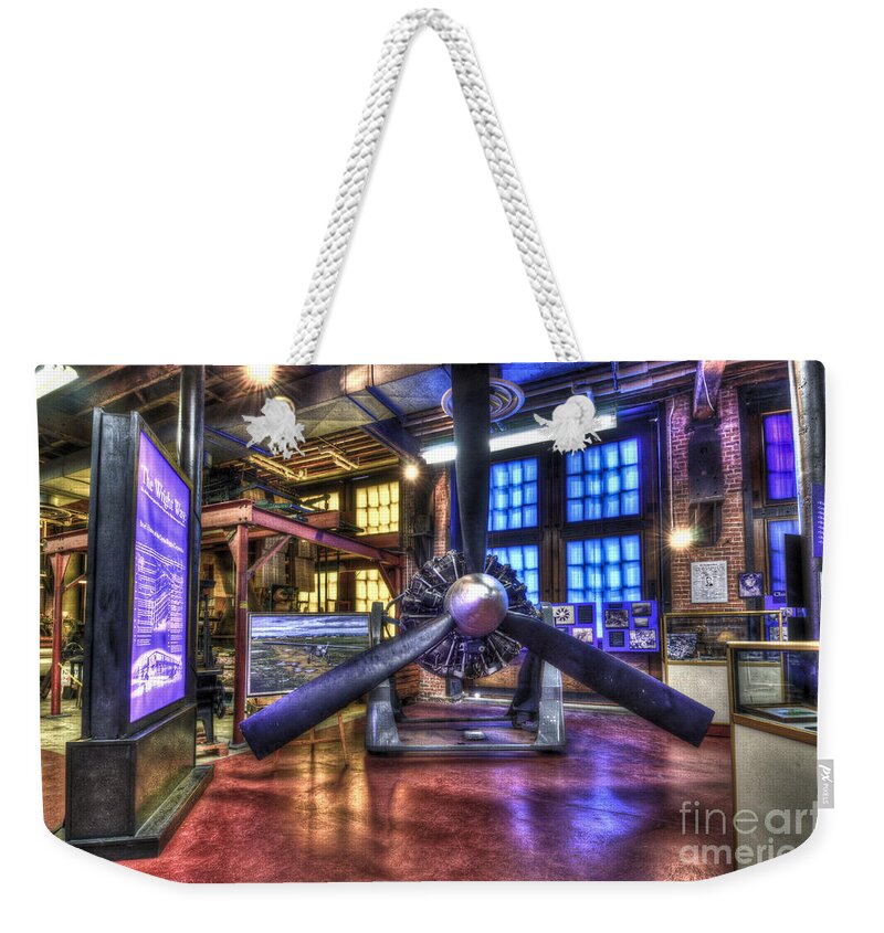 Hdr Weekender Tote Bag featuring the photograph Spirit of St.Louis Engine by Anthony Sacco