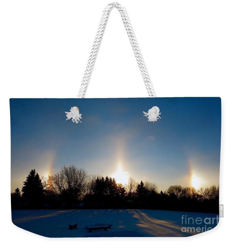 Sun Weekender Tote Bag featuring the photograph Spirits Light by Jacqueline Athmann