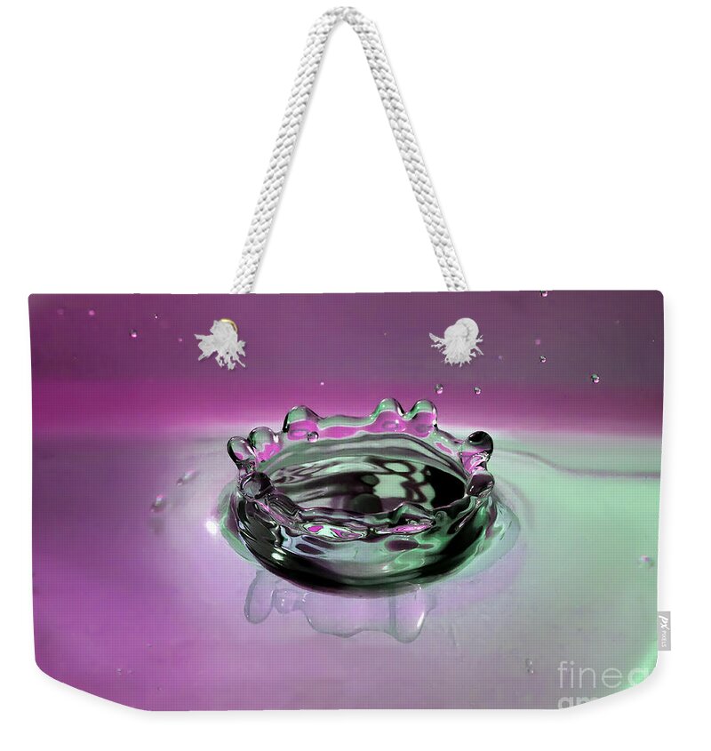 Purple Weekender Tote Bag featuring the photograph Splash of Purple by Rick Kuperberg Sr