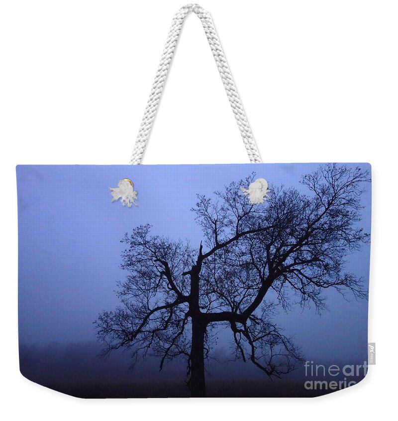 Autumn Weekender Tote Bag featuring the photograph Spooky Tree by Jacqueline Athmann