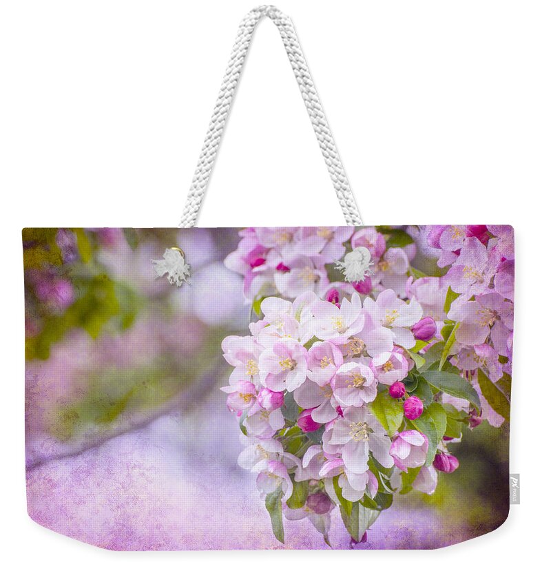 Pink Weekender Tote Bag featuring the photograph Spring Blossoms by Cathy Kovarik