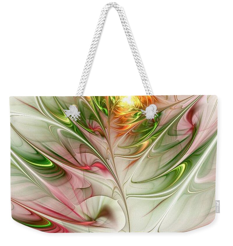 Plant Weekender Tote Bag featuring the digital art Spring Flower by Anastasiya Malakhova