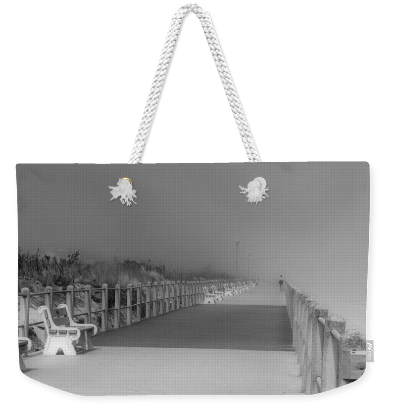 Jersey Shore Weekender Tote Bag featuring the photograph Spring Lake Boardwalk - Jersey Shore by Angie Tirado