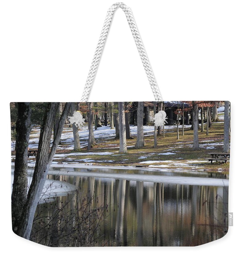 Landscape Weekender Tote Bag featuring the photograph Spring Thaw by Jack Harries