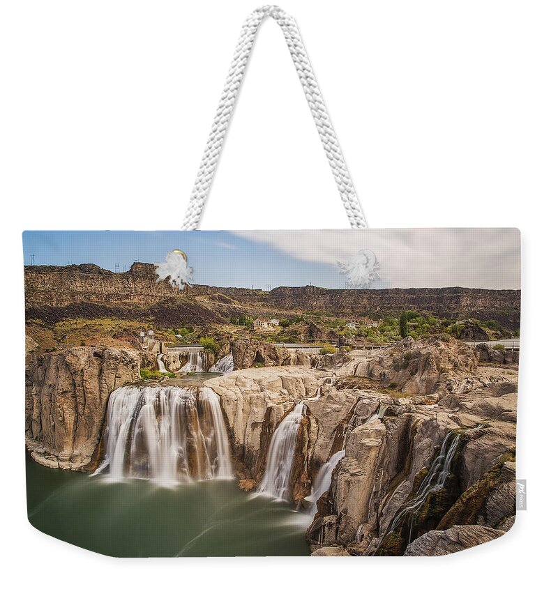 Springs Last Rush Twin Falls Id Weekender Tote Bag featuring the photograph Springs Last Rush by James Heckt