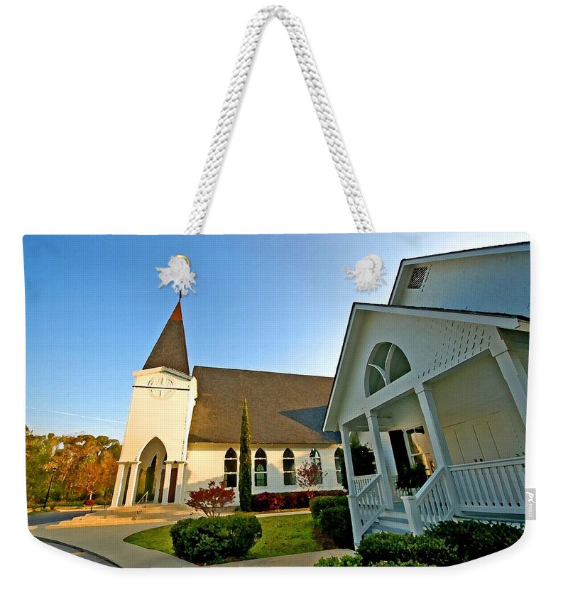 Alabama Weekender Tote Bag featuring the digital art St. Francis - Front 3 by Michael Thomas