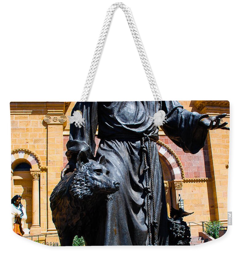 Church Weekender Tote Bag featuring the photograph St Francis of Assisi - Santa Fe by Dany Lison
