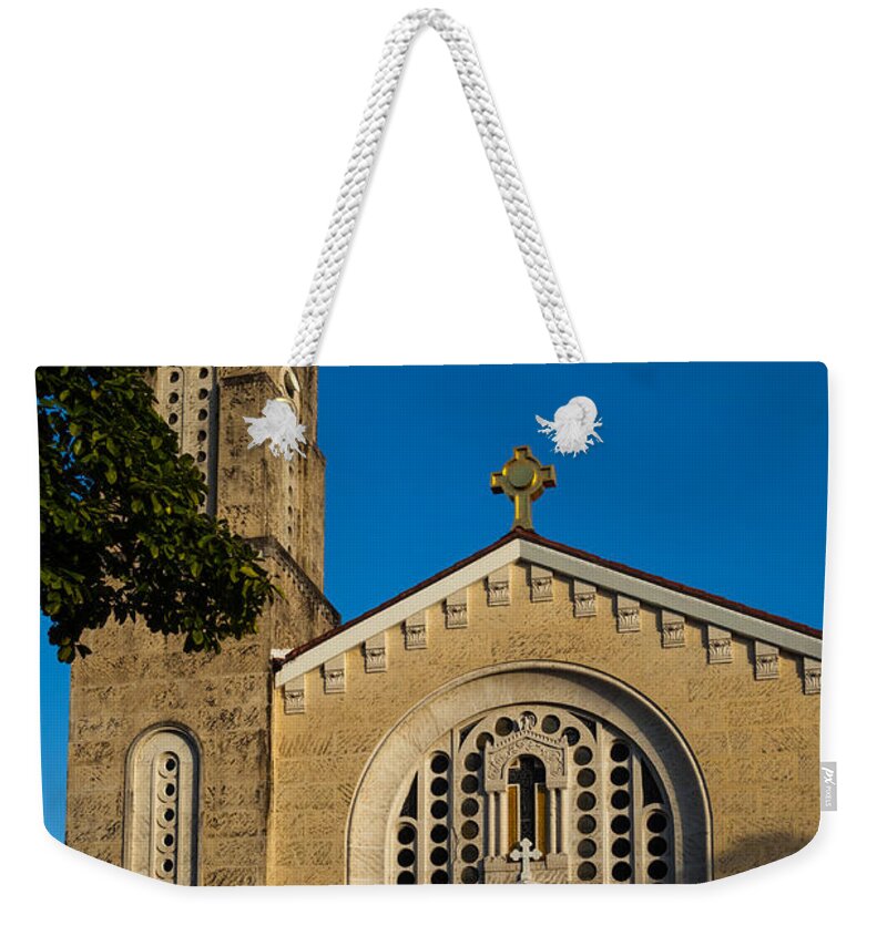 1948 Weekender Tote Bag featuring the photograph St Sophia Tower and Entrance by Ed Gleichman