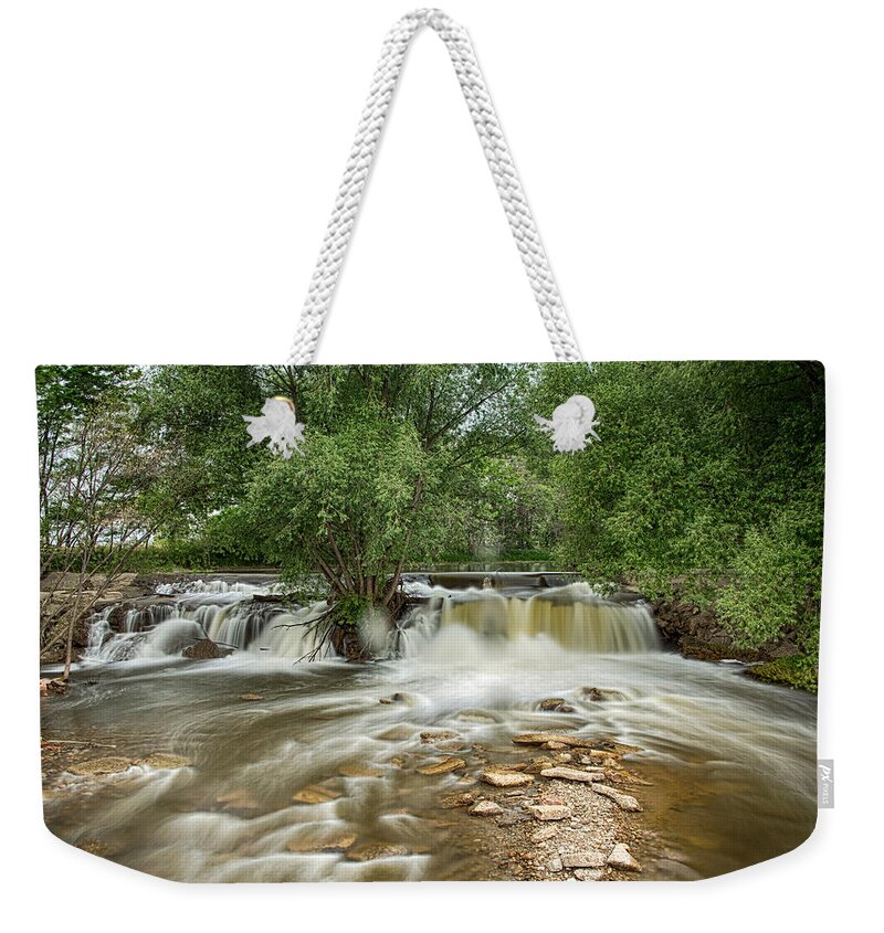 Waterfall Weekender Tote Bag featuring the photograph St Vrain Waterfall by James BO Insogna