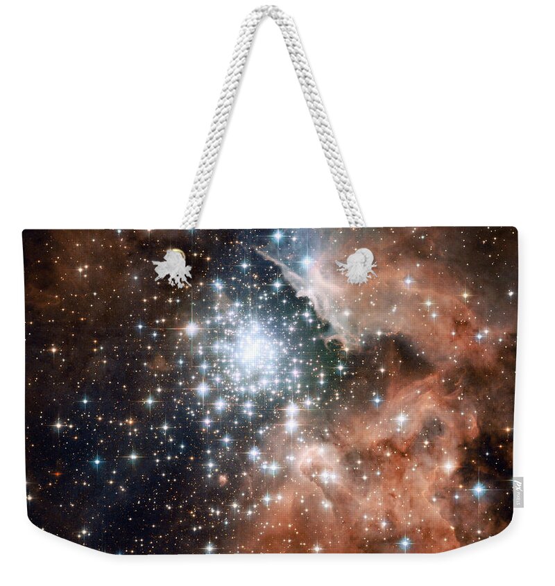 Jpl Weekender Tote Bag featuring the photograph Star Cluster and Nebula by Sebastian Musial