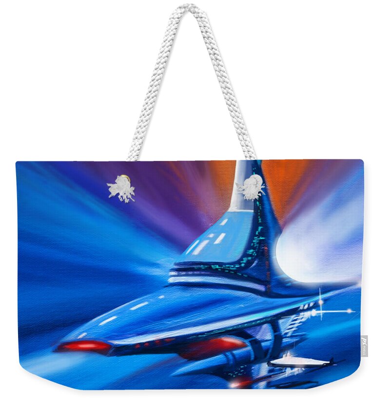 James Christopher Hill Weekender Tote Bag featuring the painting Star Drive by James Hill