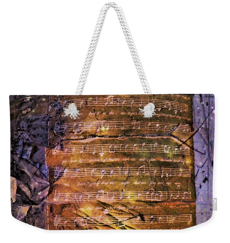 National Anthem Weekender Tote Bag featuring the photograph Star Spangled Banner by Lilliana Mendez