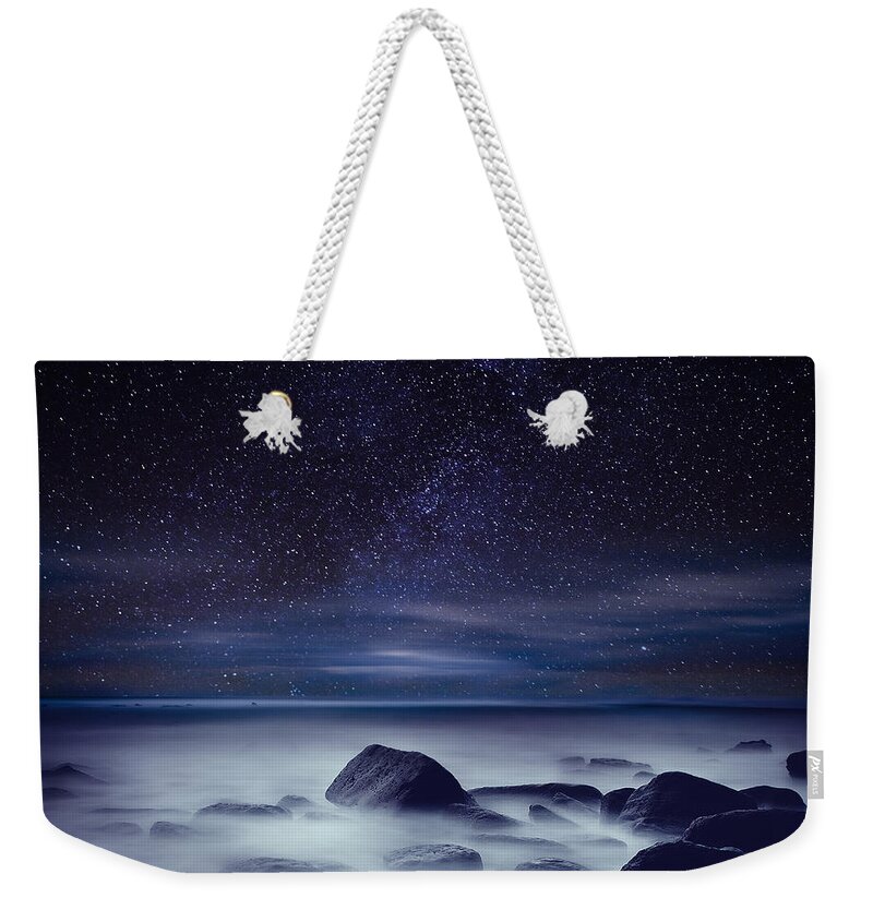 Night Weekender Tote Bag featuring the photograph Starry night by Jorge Maia