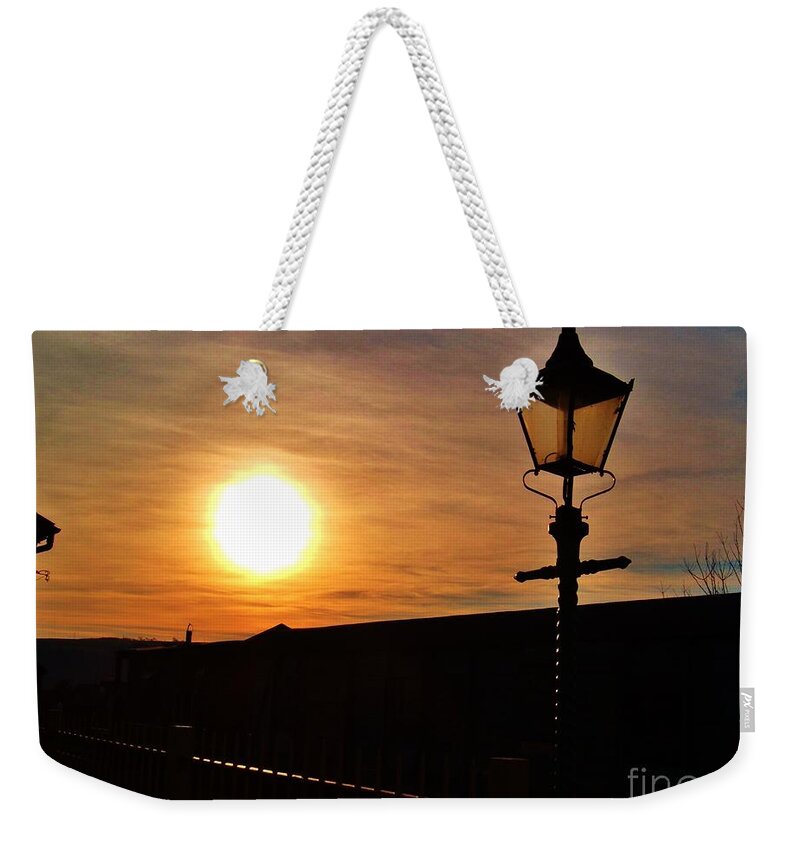 Railway Weekender Tote Bag featuring the photograph Station Sunset by Richard Brookes