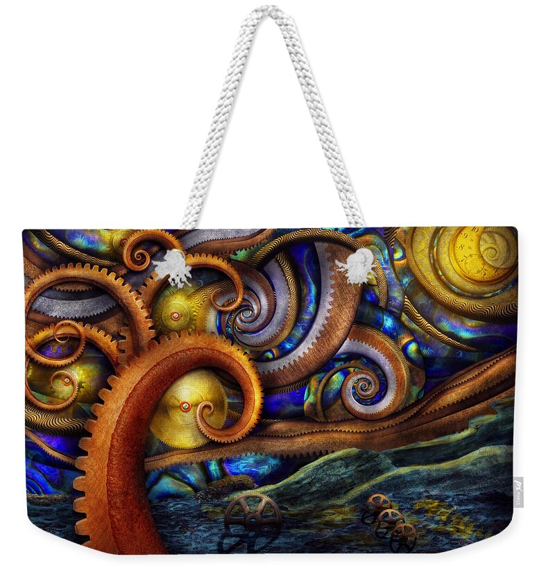 Savad Weekender Tote Bag featuring the photograph Steampunk - Starry night by Mike Savad
