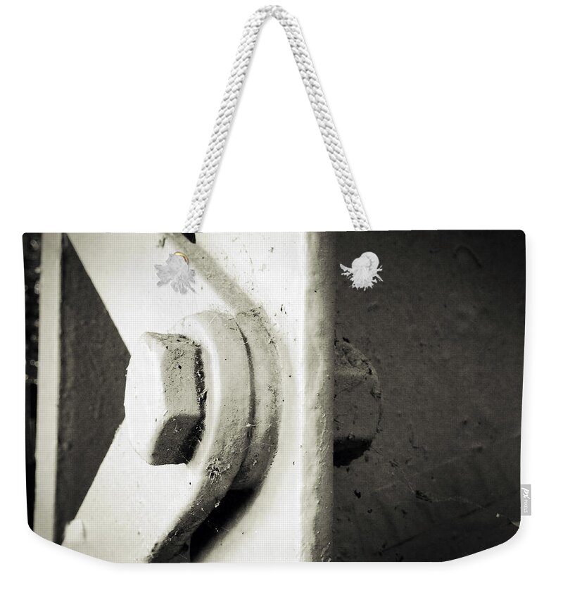 Steel Weekender Tote Bag featuring the photograph Steel girder by Les Cunliffe