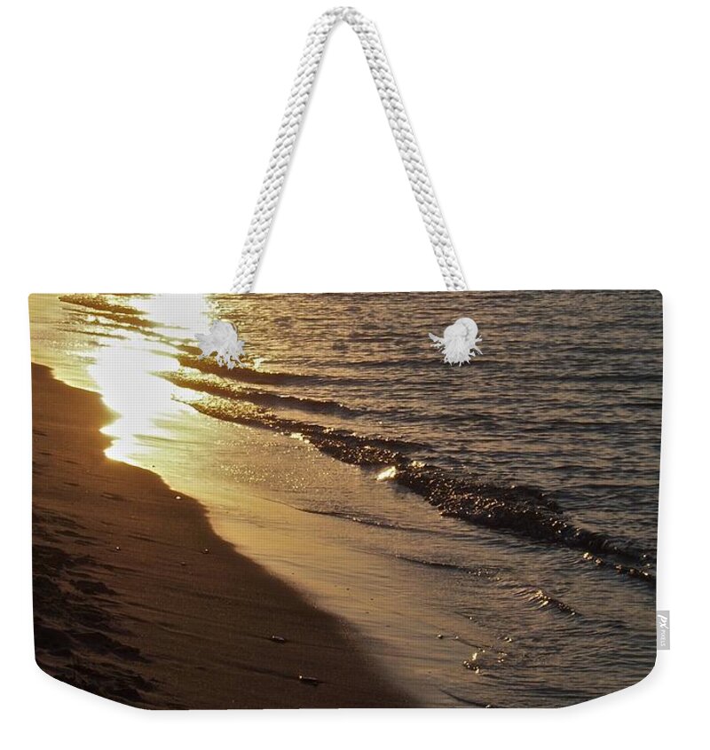 Steel Mill Weekender Tote Bag featuring the photograph Steel Mill Sunset by Pamela Clements