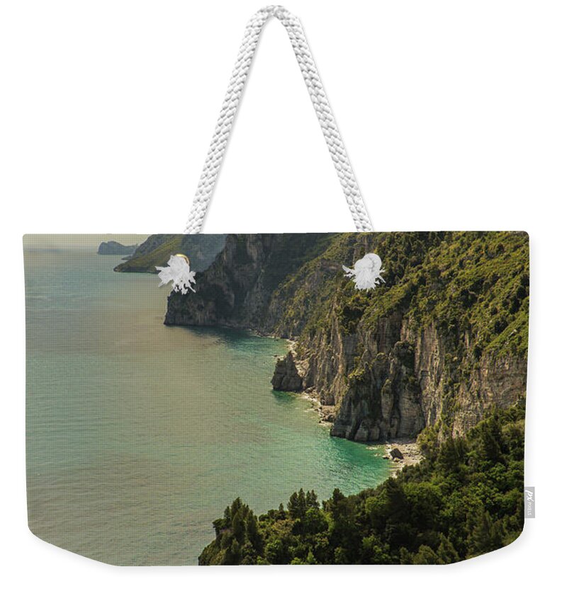 Scenics Weekender Tote Bag featuring the photograph Steep Mountainsides Along The Amalfi by Buena Vista Images