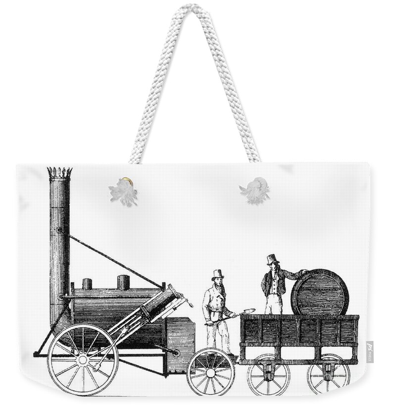 Science Weekender Tote Bag featuring the photograph Stephensons Rocket 1829 by Science Source