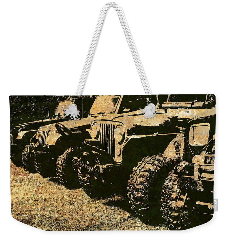 Jeep Weekender Tote Bag featuring the photograph Sticks and Stones ... Won't Break My Bones by Luke Moore