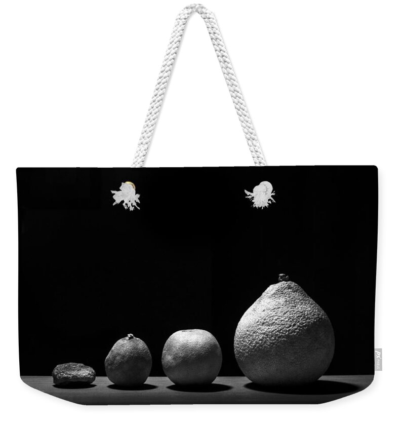 B&w Weekender Tote Bag featuring the photograph Stil Life Citrus by Sandra Parlow