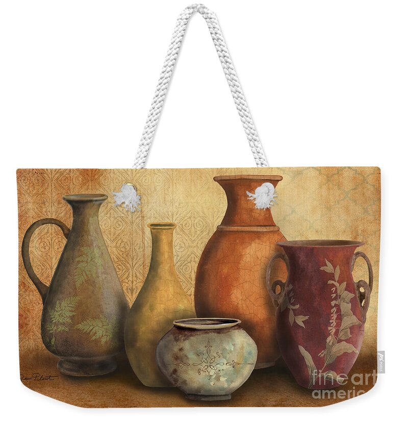 Original Painting Weekender Tote Bag featuring the painting Still Life-C by Jean Plout