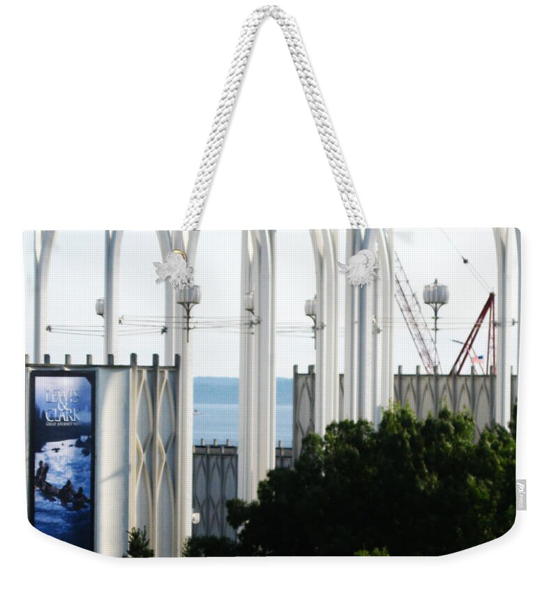 Seattle Weekender Tote Bag featuring the photograph Still Under Construction by David Trotter