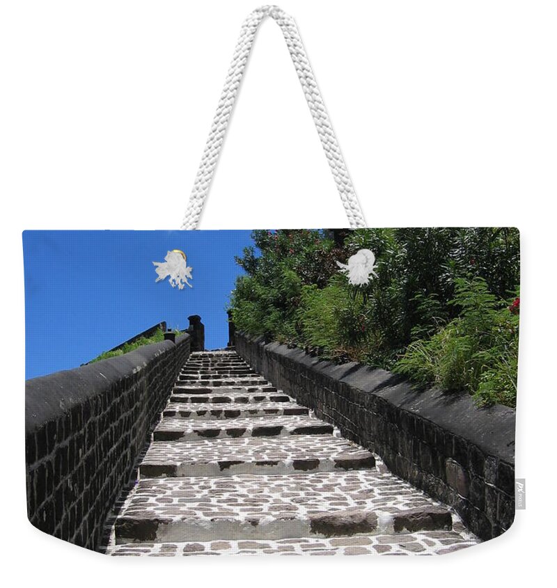St.kitts Weekender Tote Bag featuring the photograph St.Kitts - Ascent by HEVi FineArt