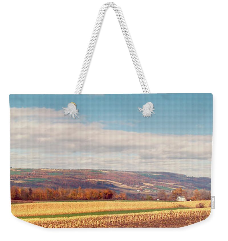 Landscape Weekender Tote Bag featuring the photograph Stockbridge Valley by Peter Rashford