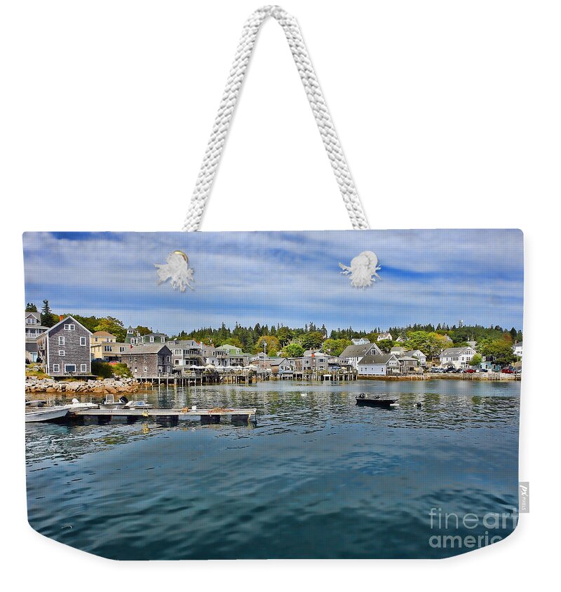 Maine Weekender Tote Bag featuring the photograph Stonington in Maine by Olivier Le Queinec
