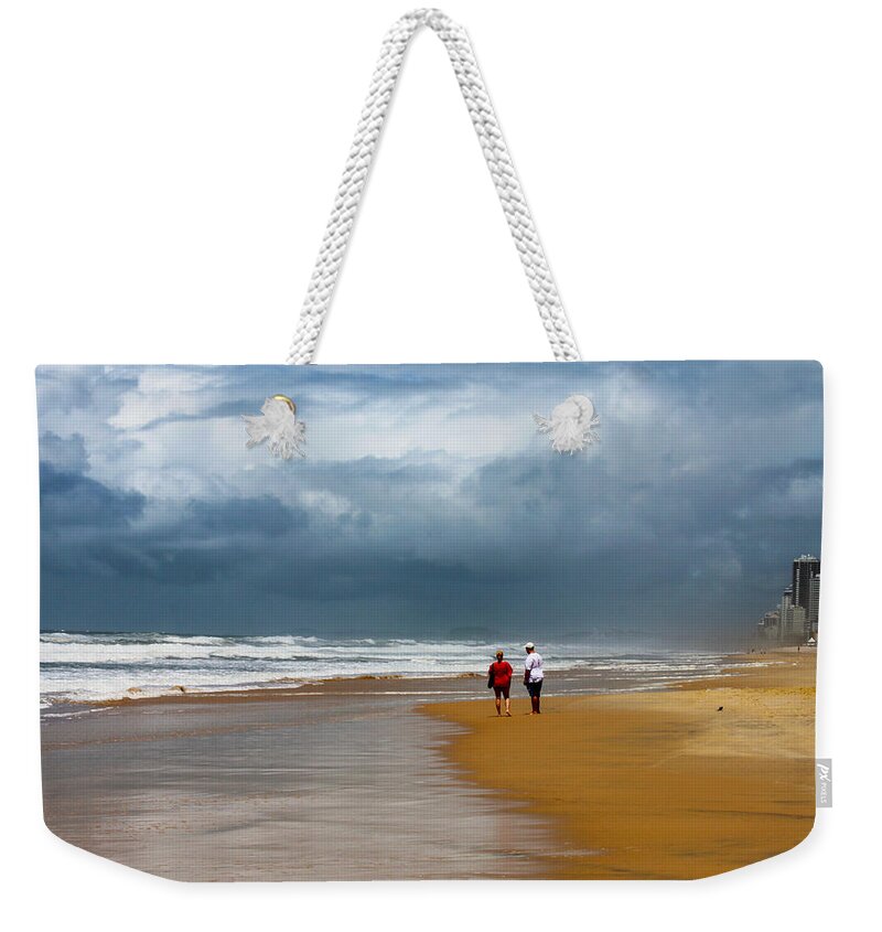 Beach Weekender Tote Bag featuring the photograph Storm Brewing by Susan Vineyard