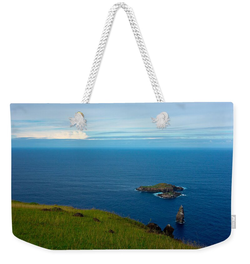 Easter Island Weekender Tote Bag featuring the photograph Storm on the Horizon by Kent Nancollas