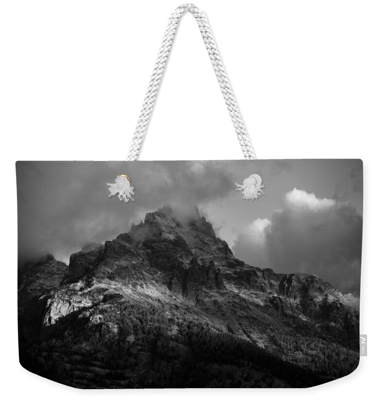 Tetons Weekender Tote Bag featuring the photograph Stormy Peaks by Whispering Peaks Photography