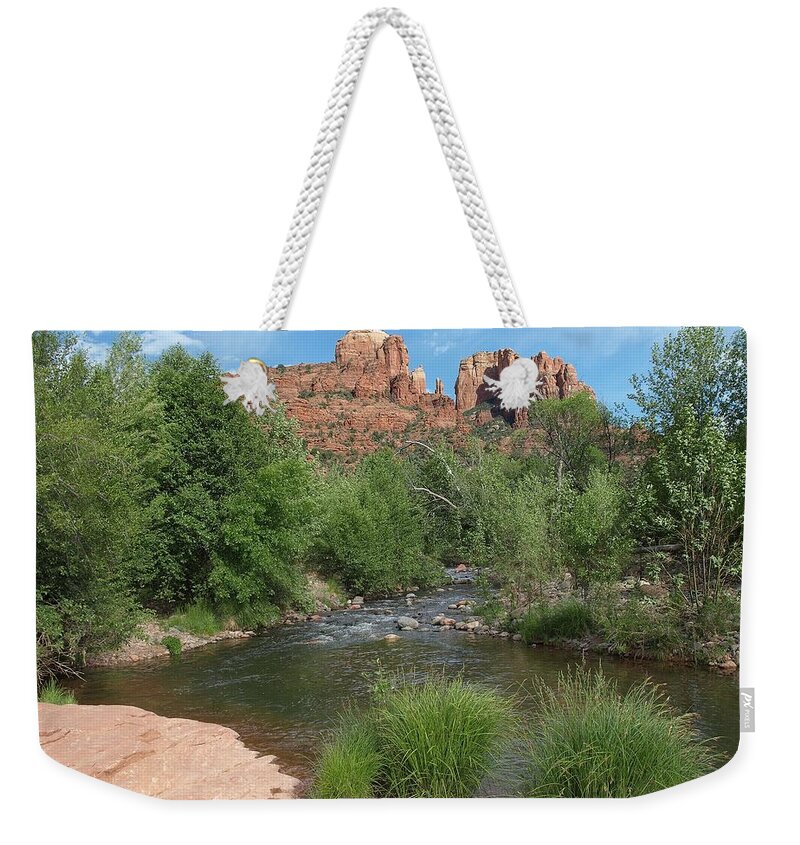 Arizona Weekender Tote Bag featuring the photograph Stream by Steve Ondrus