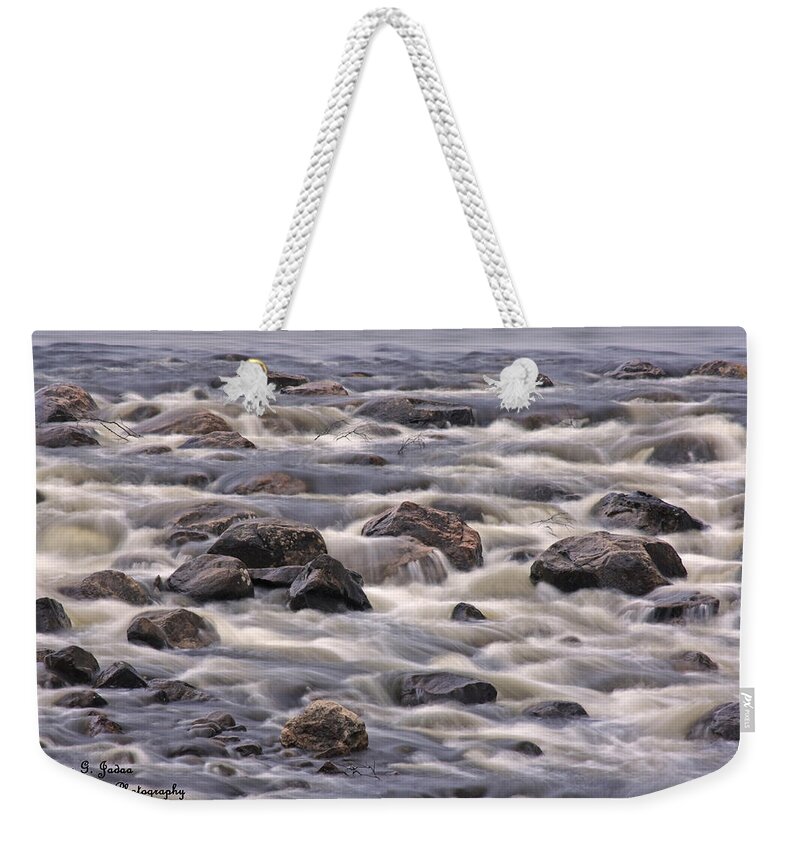 Rock Weekender Tote Bag featuring the photograph Streaming Rocks by Hany J