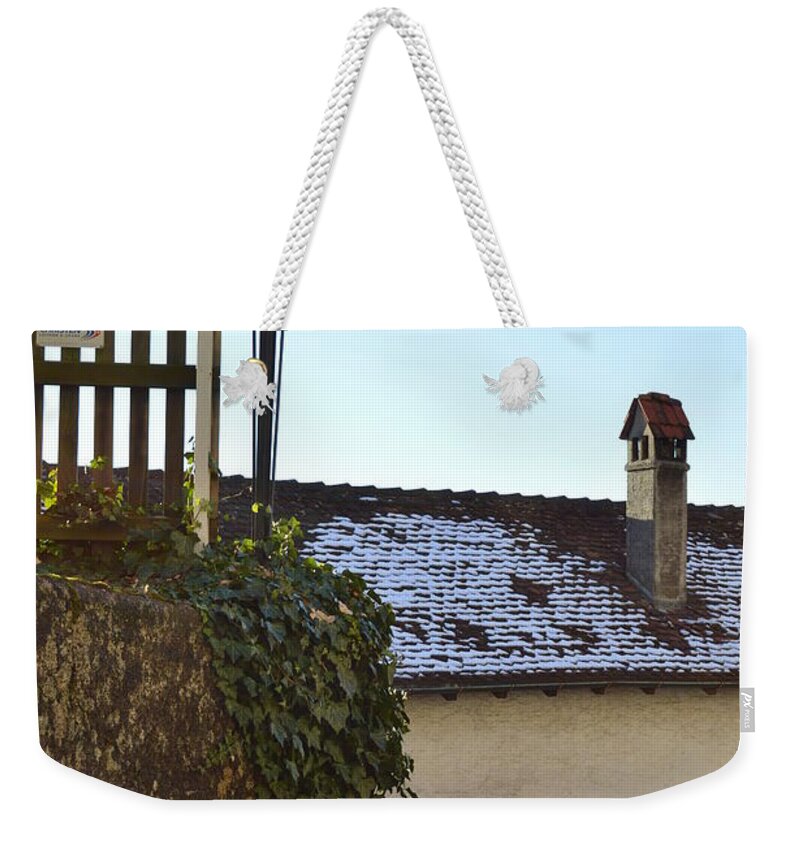 Buildings Weekender Tote Bag featuring the photograph Street lamp at the Castle by Felicia Tica