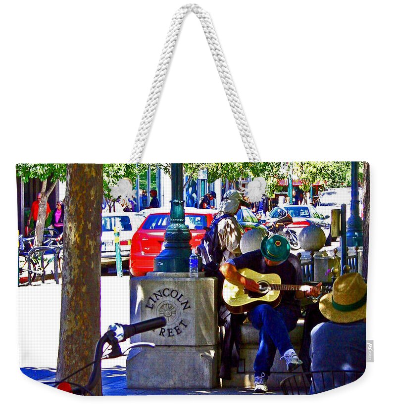 Santa Cruz Noise Ordinance Weekender Tote Bag featuring the photograph Street Ordinance Blues by Joseph Coulombe