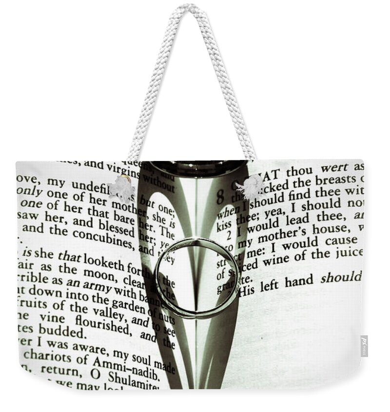 Ring Weekender Tote Bag featuring the photograph Strength in Love by Susan Cliett