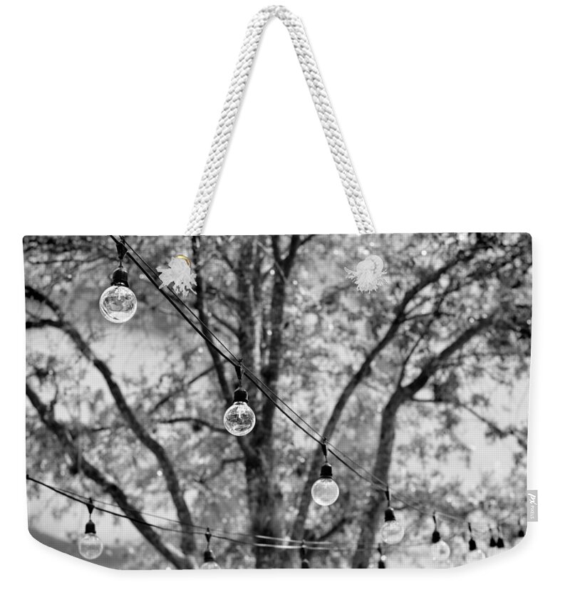 Tree Weekender Tote Bag featuring the photograph String Lights by Laura Fasulo